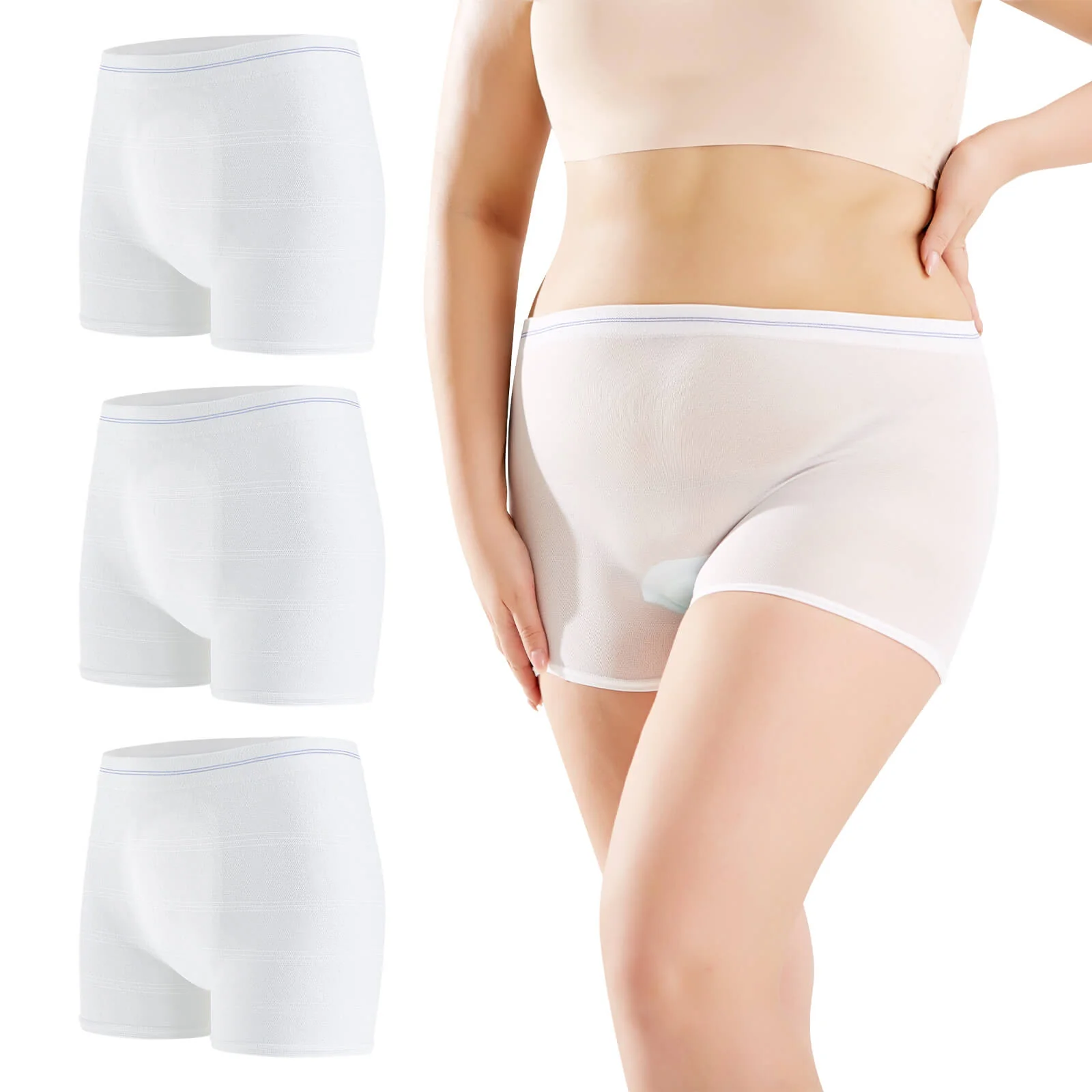 3-Pack Postpartum Mesh Underwear High Waist - 9182 - Image 9
