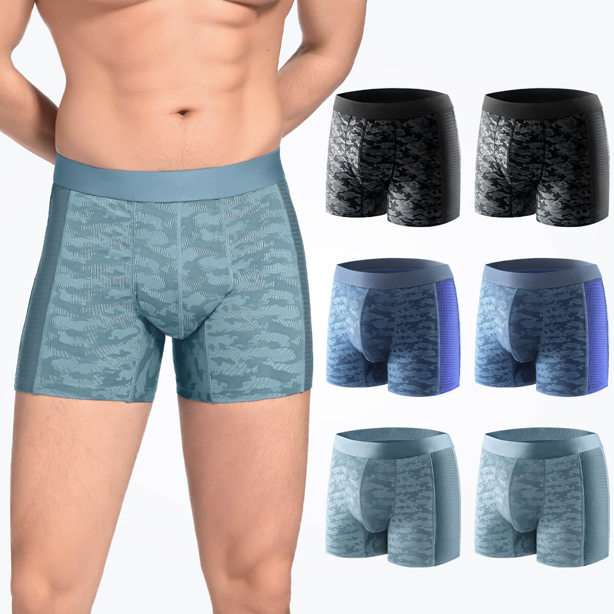 Reusable Incontinence Boxer Briefs with Pouch - M74 - Image 18