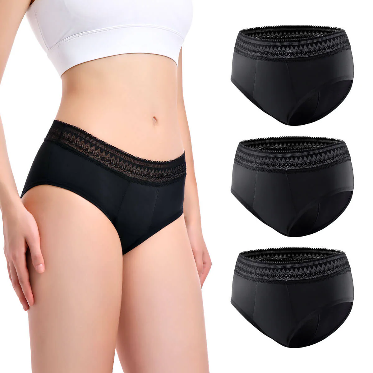 Lace Midi Briefs for Pee Proof or Period - P18 - Image 6