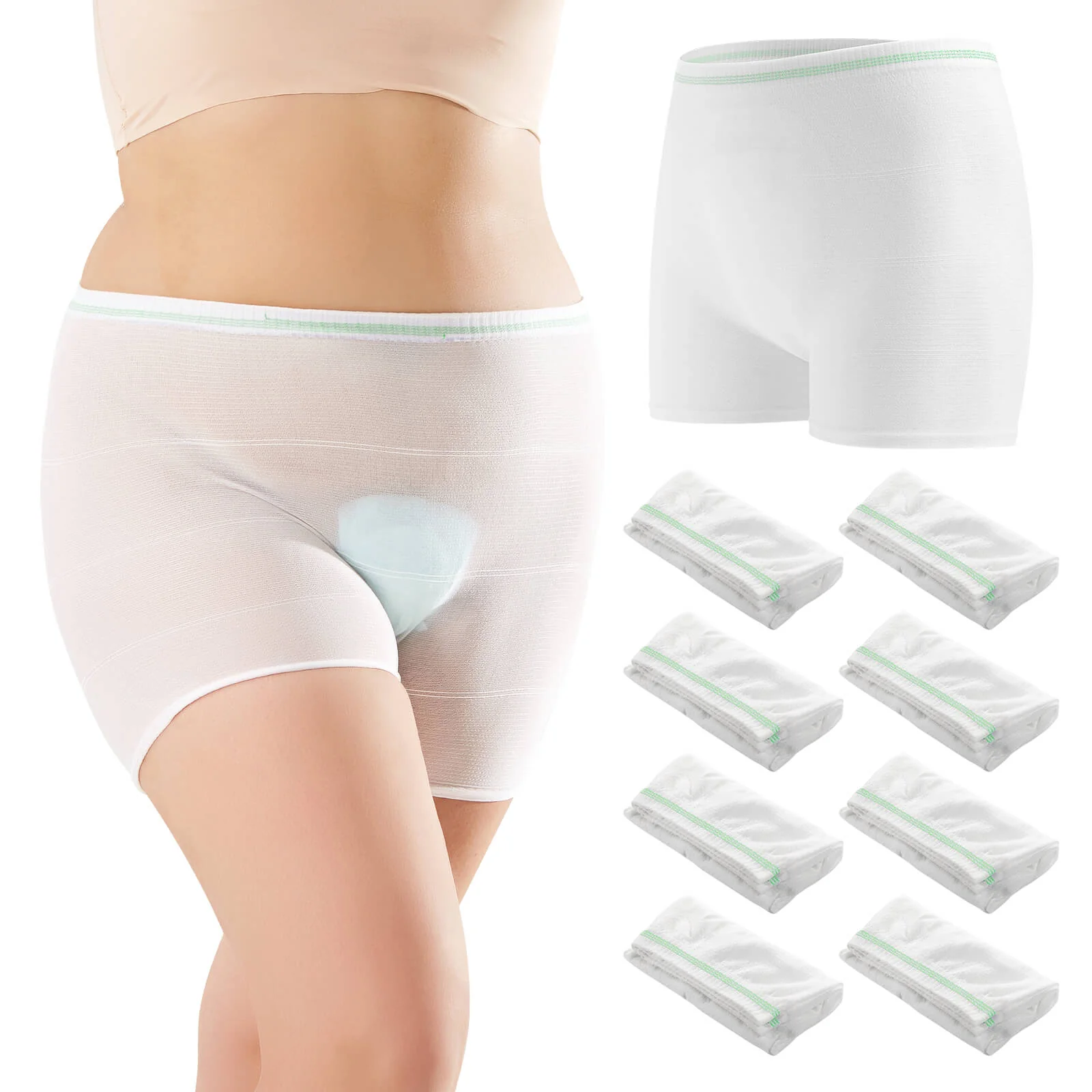 4-Pack Reusable Mesh Postpartum Underwear -2455 - Image 7