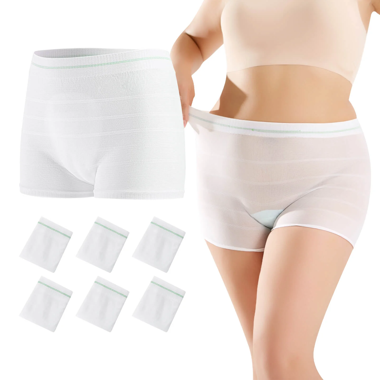 6-Pack Mesh Underwear Postpartum High Waist For C-Section - 9120 - Image 13
